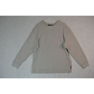 Eddie Bauer Men's XL Cream Thermal Crewneck Waffle Long Sleeve Shirt